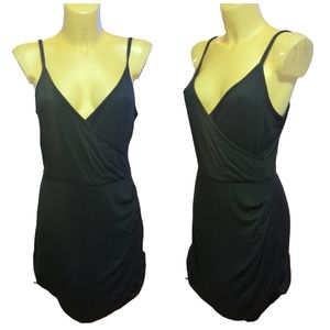 GOLDRAY For STITCH FIX NWT Solid Black V Neck Spaghetti Strap Midi Dress